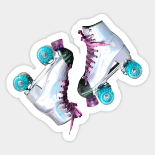 Retro Roller Skates Sticker